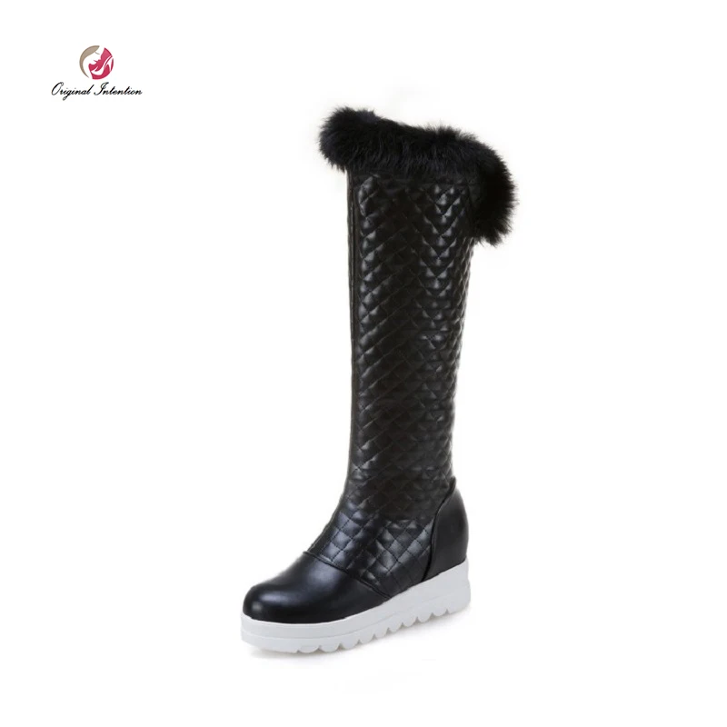 Original Intention Fashion Winter Women Snow Boots Warm Faux Fur Flat Heel Knee High Boots Shoes Woman New Black White Pink 3-12
Original Intention Fashion Winter Women Snow Boots Warm Faux Fur Flat Heel Knee High Boots Shoes Woman New Black White Pink 3-12