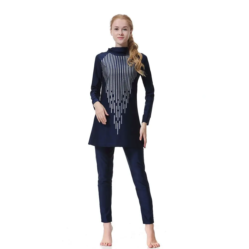 Muslim Swimwear Modest Full Cover Female Swimsuit Bathing Suit for Girls Wirefree Padded Islamic Arab Beach Wear XX-399 | Спорт и