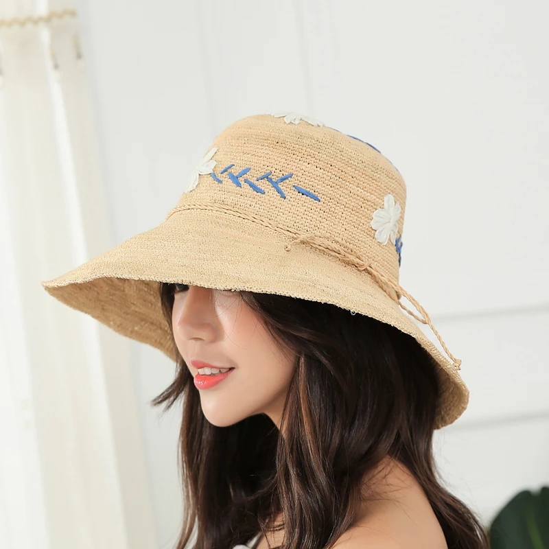 Fashion Women Raffia Straw Hats for summer beach visor hat Ladies Handmade Wide Brim Floppy Sun Hat
Fashion Women Raffia Straw Hats for summer beach visor hat Ladies Handmade Wide Brim Floppy Sun Hat