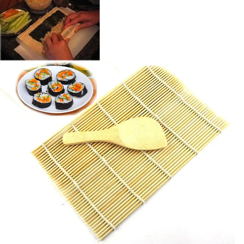 Sushi Rolling Maker Bamboo Material Roller DIY Mat and A Rice Paddle Kitchen Bar accessory on sale
Sushi Rolling Maker Bamboo Material Roller DIY Mat and A Rice Paddle Kitchen Bar accessory on sale