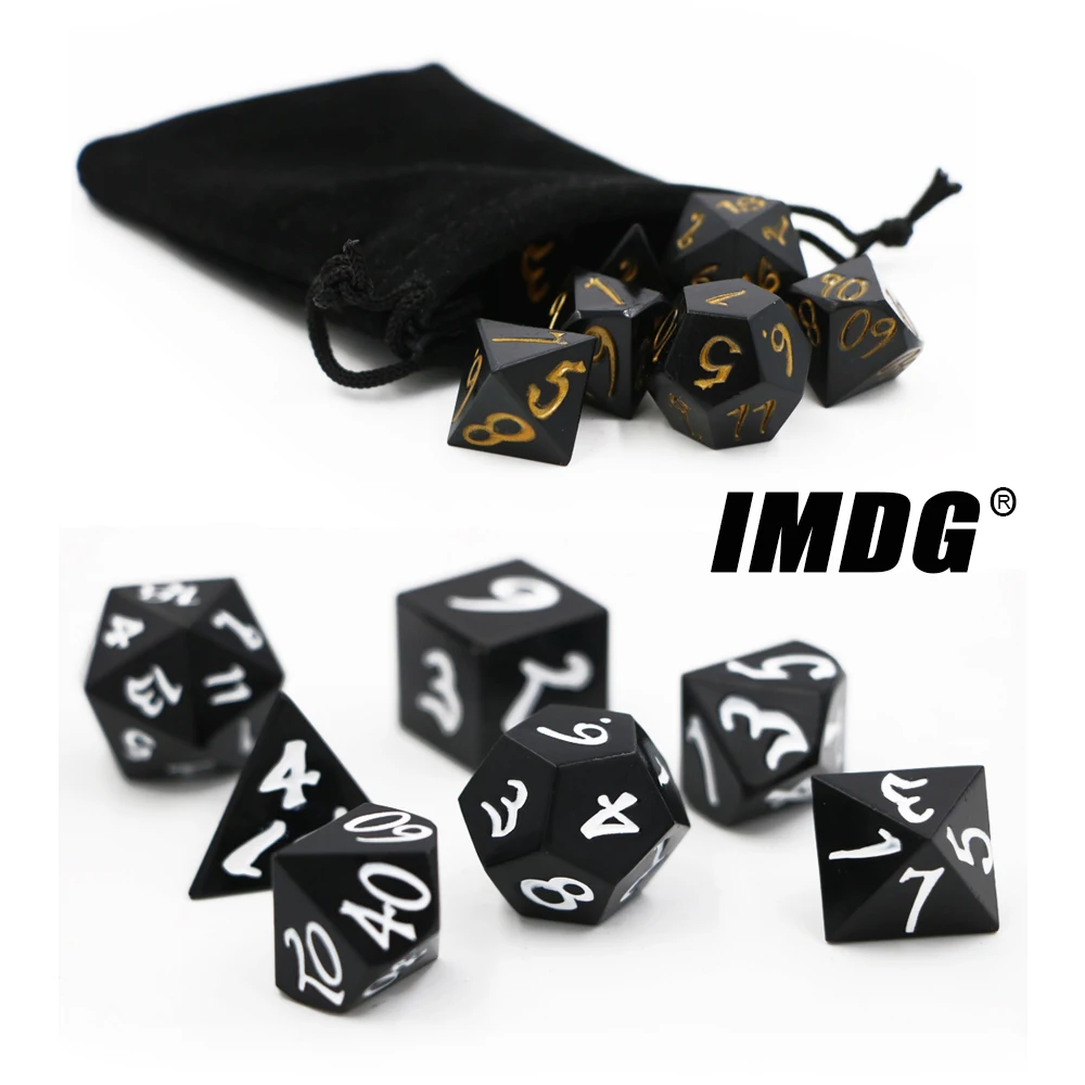 IMDG 7 шт./компл. креативные кости для ролевых игр, многогранные металлические кости, большой шрифт, черный цвет, цифровые игровые кости
IMDG 7 шт./компл. креативные кости для ролевых игр, многогранные металлические кости, большой шрифт, черный цвет, цифровые игровые кости