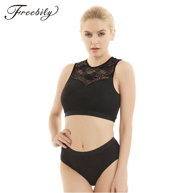 Womens Lace Pole Dance Activewear Sleeveless Back Hollow Out Crop Tops with Underwear Set for Pole fitness Dancewear Exercise
Womens Lace Pole Dance Activewear Sleeveless Back Hollow Out Crop Tops with Underwear Set for Pole fitness Dancewear Exercise
