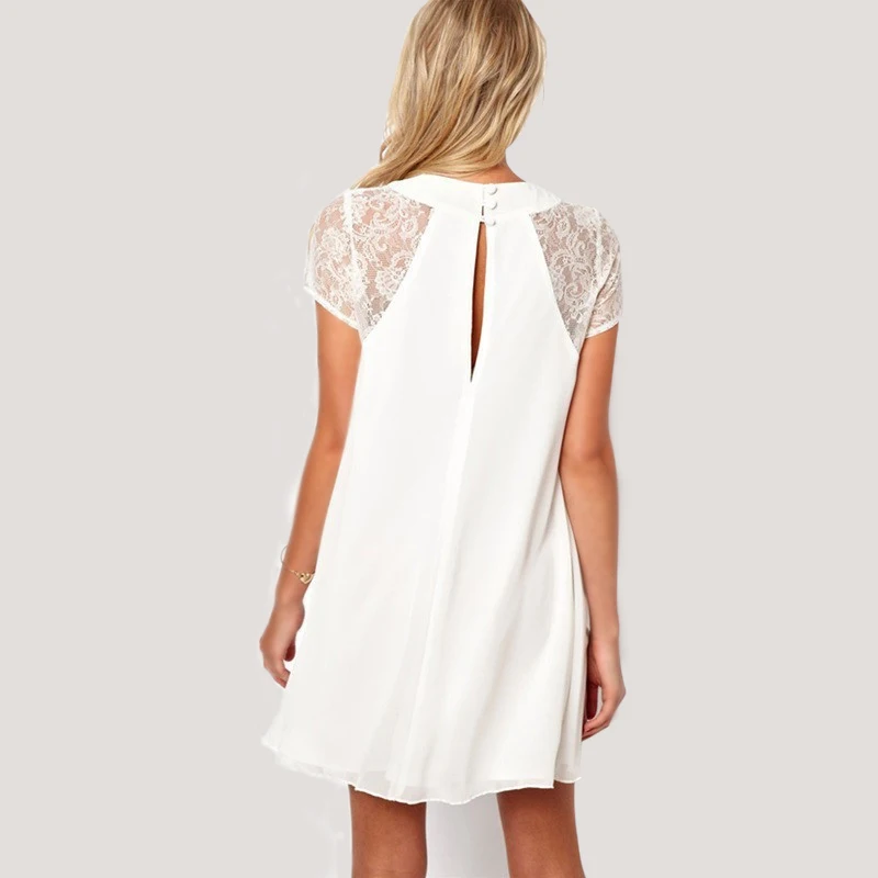 Летнее стильное платье 2019 женское размера плюс женская одежда накидка белого