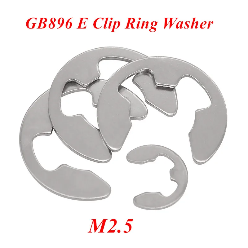 1000pcs GB896 M2.5 E Clip Washer Ring Washer 2.5mm Circlip retaining ring for shaft fastener hardware 304 Stainless steel
1000pcs GB896 M2.5 E Clip Washer Ring Washer 2.5mm Circlip retaining ring for shaft fastener hardware 304 Stainless steel