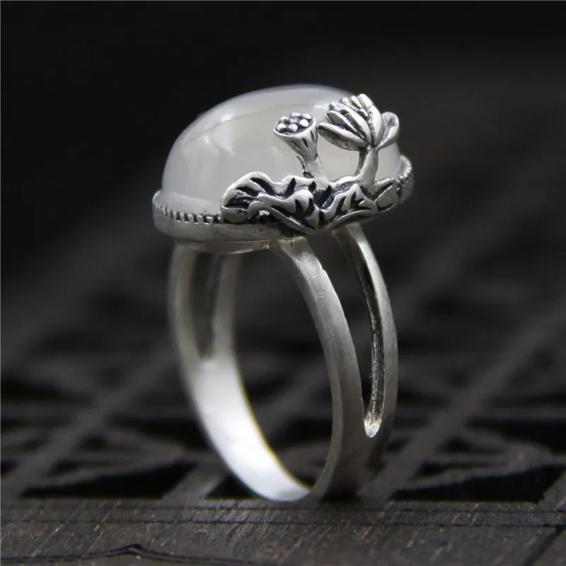 C&R Pure 999 Sterling Silver Rings for Women Vintage Inlaid White Chalcedony Thai Silver Opening Ring Fine Jewelry Size 6-8
C&R Pure 999 Sterling Silver Rings for Women Vintage Inlaid White Chalcedony Thai Silver Opening Ring Fine Jewelry Size 6-8