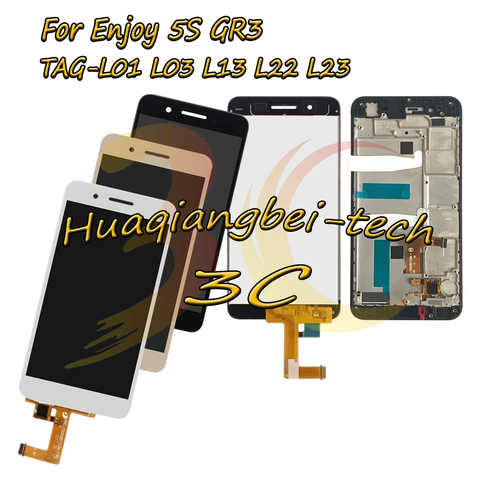 

New 5.0'' For Huawei Enjoy 5S GR3 TAG-L01 / L03 / L13 / L22 / L23 Full LCD DIsplay + Touch Screen Digitizer Assembly With Frame