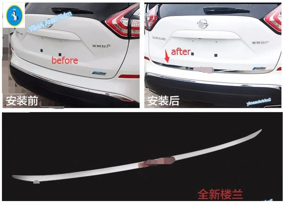 Lapetus Car Styling Rear Door Bottom Tailgate Trunk Door Cover Trim Stainless Steel Fit For Nissan Murano 2015 2016 2017 2018
Lapetus Car Styling Rear Door Bottom Tailgate Trunk Door Cover Trim Stainless Steel Fit For Nissan Murano 2015 2016 2017 2018