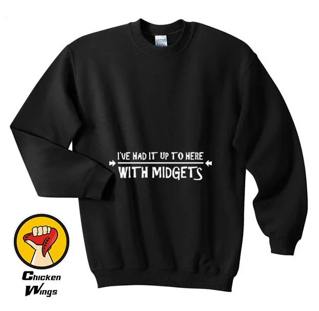 I've Had It Up To Here With Midgets - Funny Crude Humor Offensive Unisex Top Crewneck Sweatshirt Unisex More Colors XS - 2XL
I've Had It Up To Here With Midgets - Funny Crude Humor Offensive Unisex Top Crewneck Sweatshirt Unisex More Colors XS - 2XL