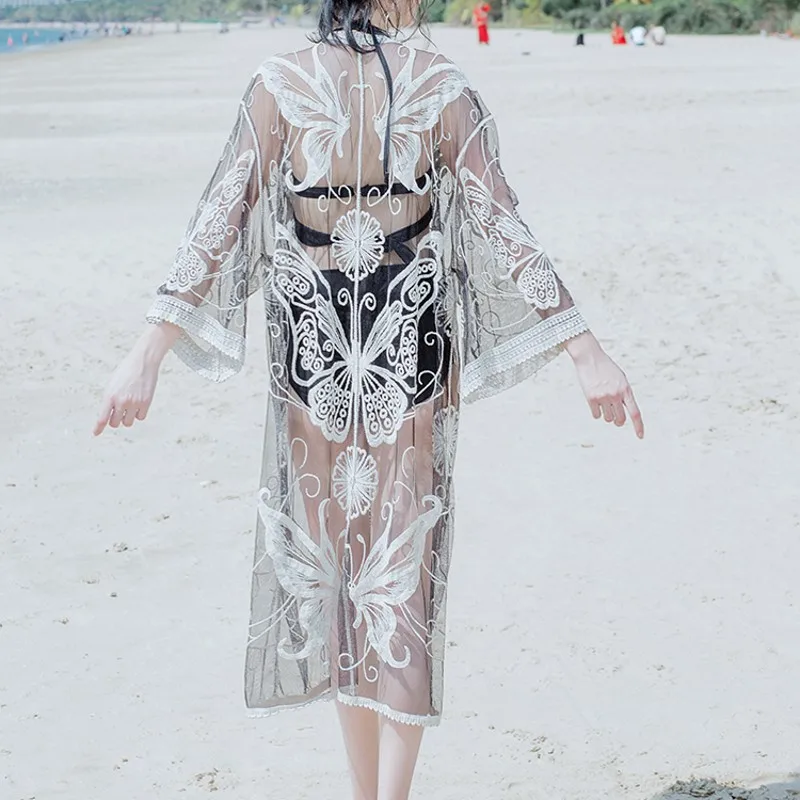 2020 Fashion 3/4 Sleeve Butterfly Embroidery Mesh Kimonos Women Beach Holiday Long Mesh Lace Kimonos Women Butterfly Mesh Tops
2020 Fashion 3/4 Sleeve Butterfly Embroidery Mesh Kimonos Women Beach Holiday Long Mesh Lace Kimonos Women Butterfly Mesh Tops