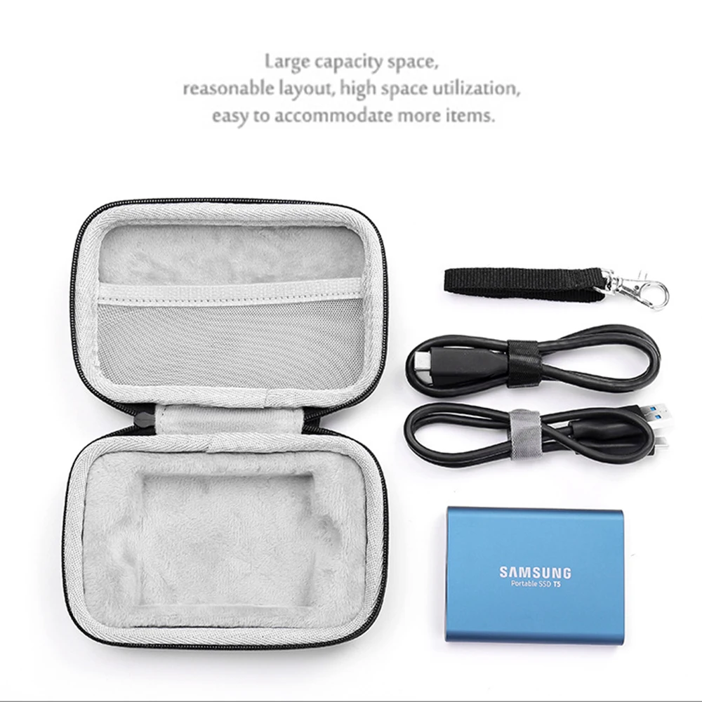 Newest Hard EVA Carrying Cover Pouch Case for Samsung T5/T3/T1 Portable 250GB 500GB 1TB 2TB SSD External Solid State Drives
Newest Hard EVA Carrying Cover Pouch Case for Samsung T5/T3/T1 Portable 250GB 500GB 1TB 2TB SSD External Solid State Drives