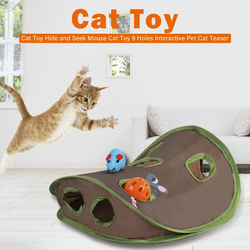 Pet Cat Hide And Seek Mouse Toy Set 9 Holes Interactive Pet Cat Teaser Cat Toy For Pet Cat Kittens Playing Fun
Pet Cat Hide And Seek Mouse Toy Set 9 Holes Interactive Pet Cat Teaser Cat Toy For Pet Cat Kittens Playing Fun