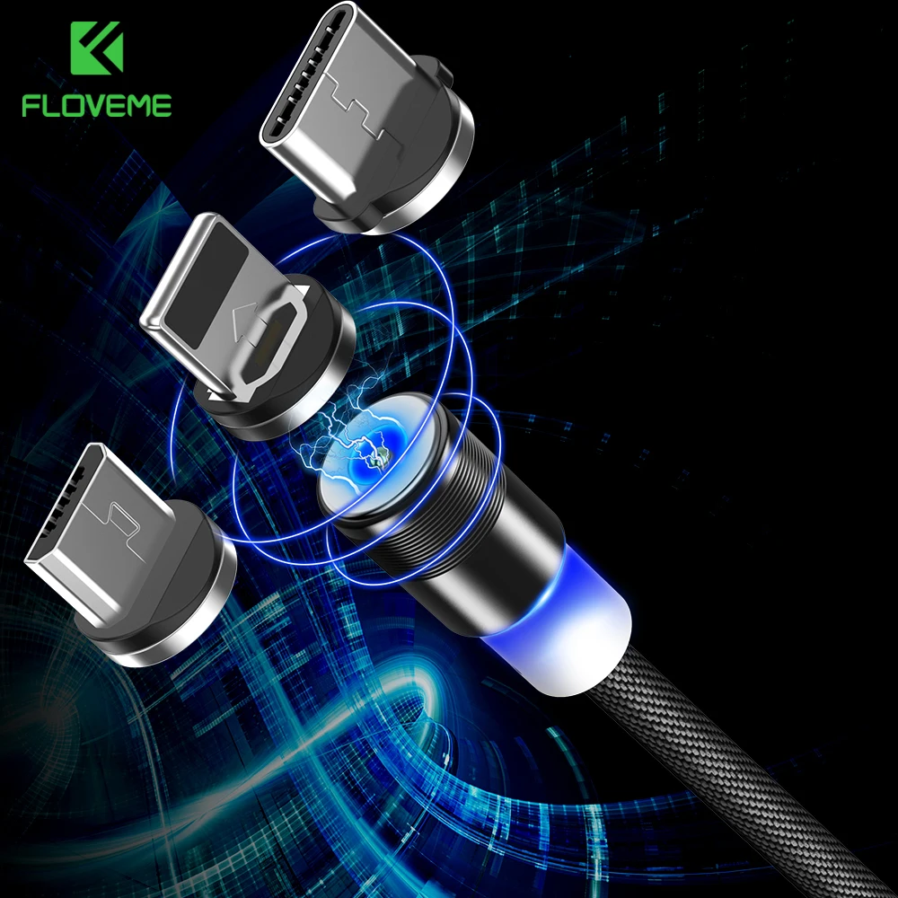 Магнитный usb кабель FLOVEME Type C для Samsung S10 S9 Plus зарядный Micro USB iPhone XS Max XR X кабель|Кабели