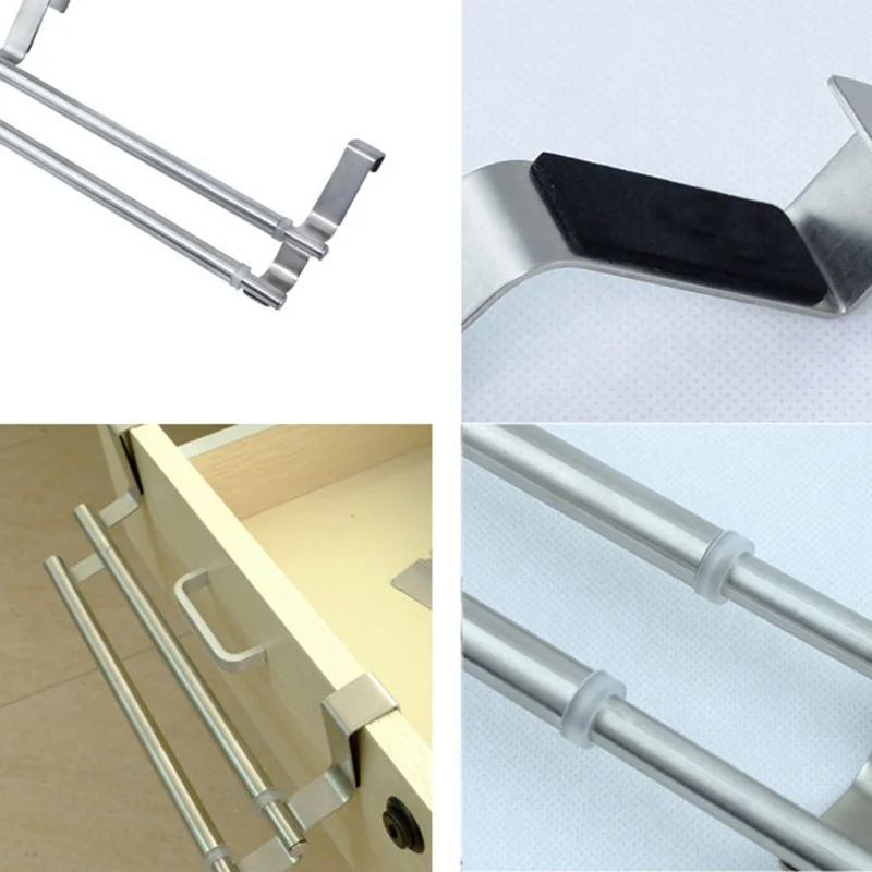 Stainless Steel Household Door Rack Double-rod Towel Rack Bathroom Storage Shelf Kitchen Cupboard Hanger
Stainless Steel Household Door Rack Double-rod Towel Rack Bathroom Storage Shelf Kitchen Cupboard Hanger