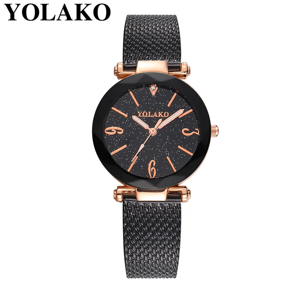 YOLAKO Fashion Women's Watch Quartz Leather Band New Strap Luxury Brand starry sky watch Analog Ladies Wrist Watches reloj #N03
YOLAKO Fashion Women's Watch Quartz Leather Band New Strap Luxury Brand starry sky watch Analog Ladies Wrist Watches reloj #N03