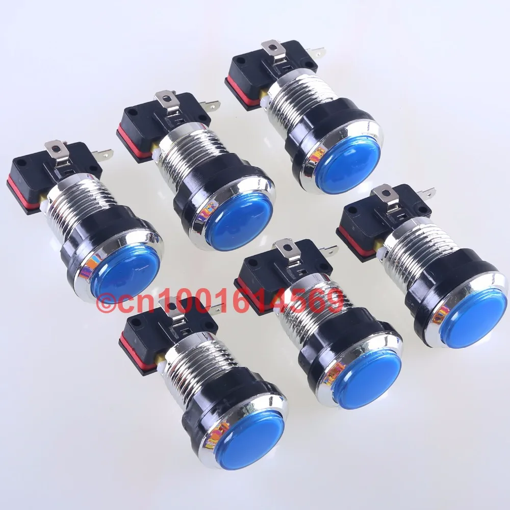 6pcs/lot 30mm LED Silver Round LED Light Arcade LED Button for Arcade FightStick Tournament Game & Raspberry PI Retropie - Blue
6pcs/lot 30mm LED Silver Round LED Light Arcade LED Button for Arcade FightStick Tournament Game & Raspberry PI Retropie - Blue