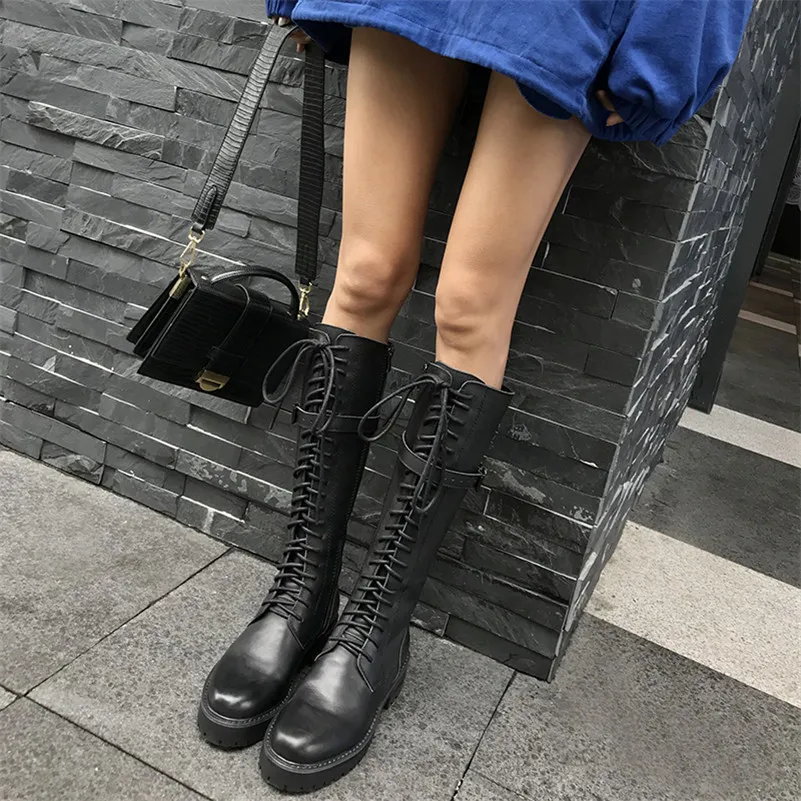 Meotina Fall Real Leather Long Boots Women Genuine Leather Zipper Flat Knee High Boots Buckle Round Toe Shoes Lady Winter 34-39
Meotina Fall Real Leather Long Boots Women Genuine Leather Zipper Flat Knee High Boots Buckle Round Toe Shoes Lady Winter 34-39