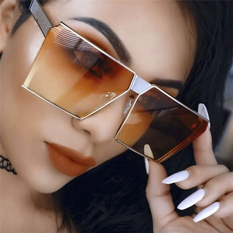 Женские солнцезащитные очки с градиентными линзами 8 цветов UV400 в металлической
