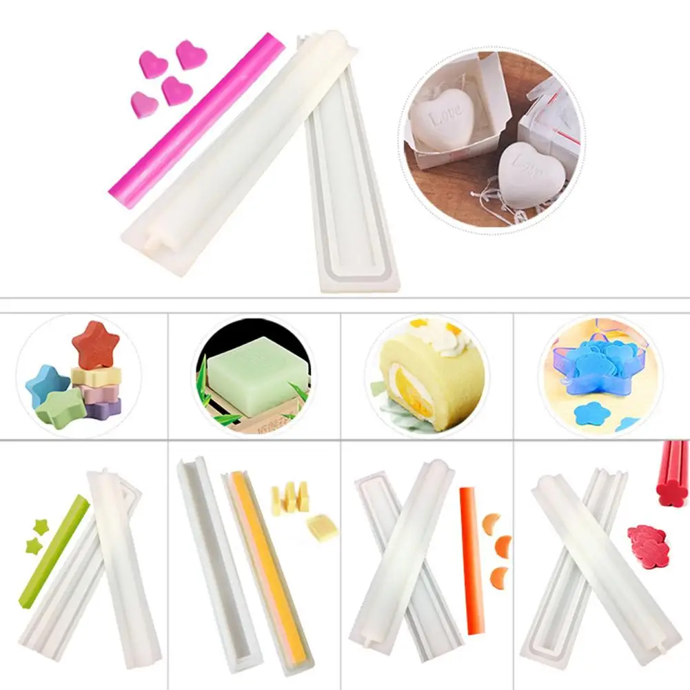 Round Heart-shaped Plum Blossom Shape Five-pointed Star DIY Handmade Silicone Soap Tube Mould
Round Heart-shaped Plum Blossom Shape Five-pointed Star DIY Handmade Silicone Soap Tube Mould