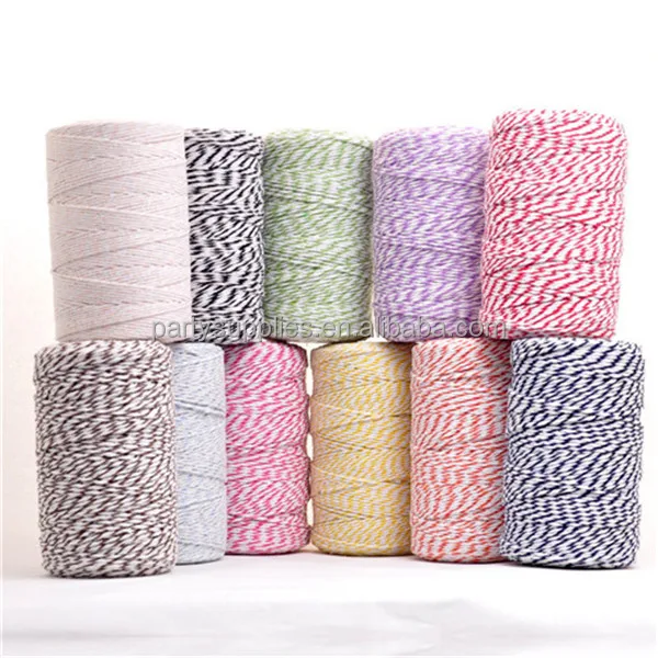 Hot Sale Gift Packing Bakers Twine 22 colors per lot 110 yards 100m length 12 PLY Bakers Twine
Hot Sale Gift Packing Bakers Twine 22 colors per lot 110 yards 100m length 12 PLY Bakers Twine