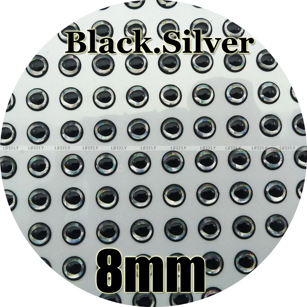 8mm 3D Black.Circle.Silver / Wholesale 600 Soft Molded 3D Holographic Fish Eyes, Fly, Jig, Lure
8mm 3D Black.Circle.Silver / Wholesale 600 Soft Molded 3D Holographic Fish Eyes, Fly, Jig, Lure
