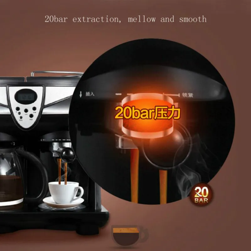 Donlim American/Italian Espresso Coffee Machine Maker Coffee Pot Household Fully Automatic Drip-type Pump-type Two-in-one
Donlim American/Italian Espresso Coffee Machine Maker Coffee Pot Household Fully Automatic Drip-type Pump-type Two-in-one