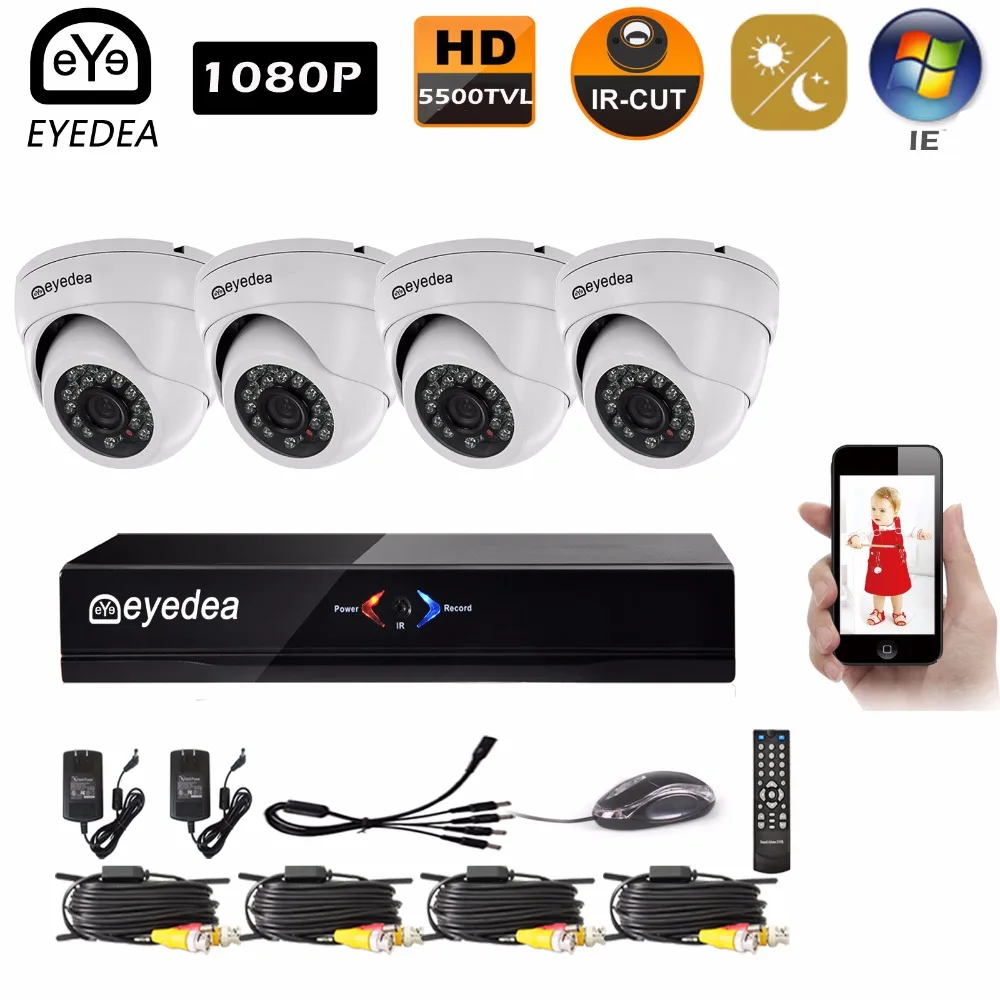 Eyedea 8 CH цифровой видеорегистратор HDMI 1080 P 2.0MP 5500TVL CMOS 30 м IR 36 светодиодный ночного