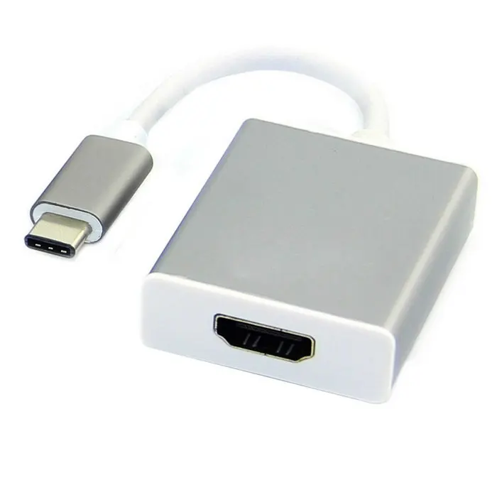 USB 3.1 Type C to HDMI 1080p HDTV Adapter Cable with Silver Aluminium Case for Macbook
USB 3.1 Type C to HDMI 1080p HDTV Adapter Cable with Silver Aluminium Case for Macbook