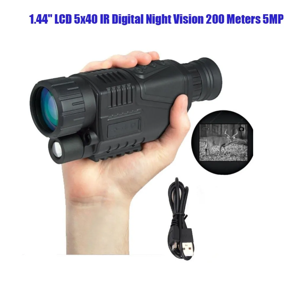 

Цифровой ИК-прицел ночного видения, инфракрасный монокулярный телескоп для записи, 5x5 МП, цифровая камера для съемки видео или фото 29-0003