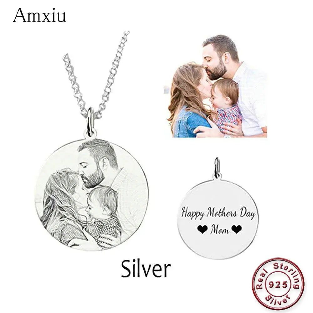Amxiu Customized Family Lovers Picture Pendant Personalized 925 Sterling Silver Necklace Engrave Name Photo Necklace Jewelry
Amxiu Customized Family Lovers Picture Pendant Personalized 925 Sterling Silver Necklace Engrave Name Photo Necklace Jewelry
