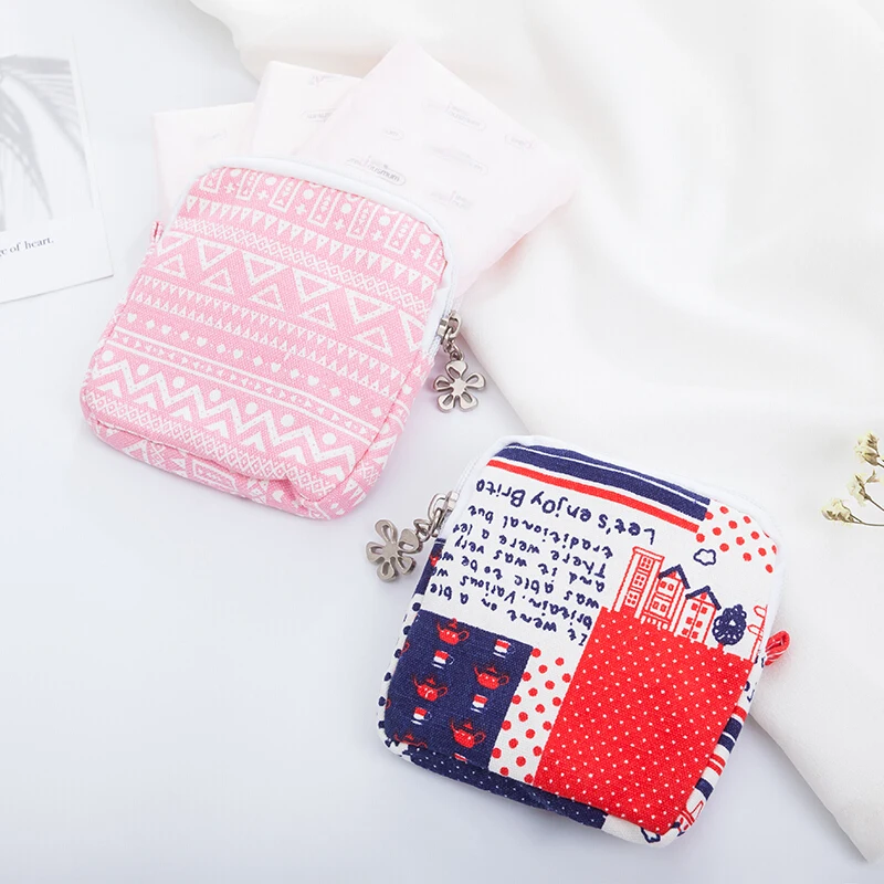 Cotton Floral Print Sanitary Napkins Package Zipper Storage Purse Women Female Portable Mini Bag Travel Storage Bag Wash Bag
Cotton Floral Print Sanitary Napkins Package Zipper Storage Purse Women Female Portable Mini Bag Travel Storage Bag Wash Bag
