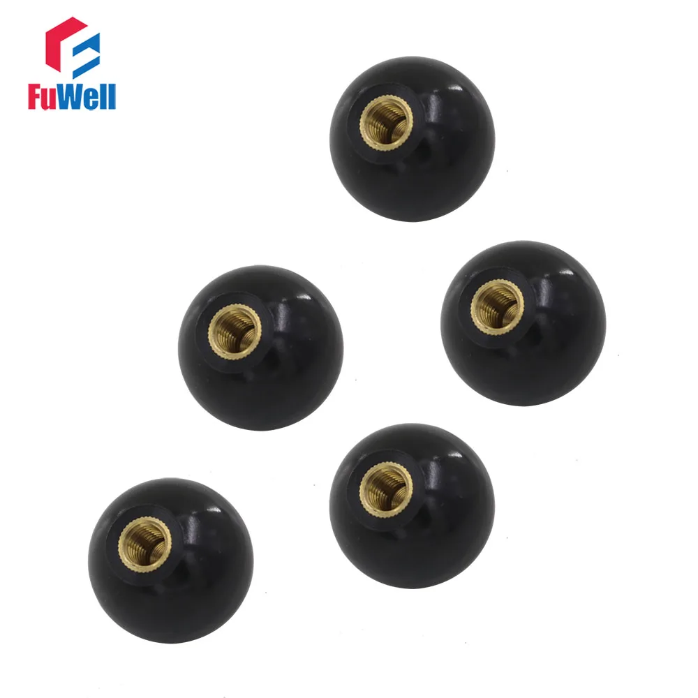 5pcs Black Bakelite Ball Lever Knob Copper Insert M6x20/M6x25/M8x30/M10x35/M12x40/M16x50mm Machine Tool Replacement Ball Knobs
5pcs Black Bakelite Ball Lever Knob Copper Insert M6x20/M6x25/M8x30/M10x35/M12x40/M16x50mm Machine Tool Replacement Ball Knobs
