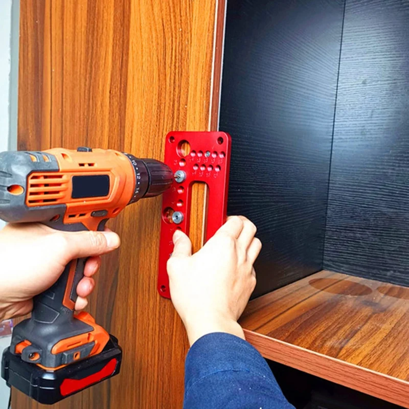 Aluminum Alloy Pocket Hole Jig Set Wardrobe Door Cabinet Positioner Handle Punch Locator Drill Guide Sleeve | Инструменты