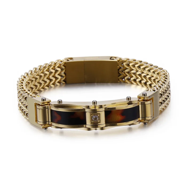 European and American fashion creative new gold stainless steel men's trend bracelet
European and American fashion creative new gold stainless steel men's trend bracelet