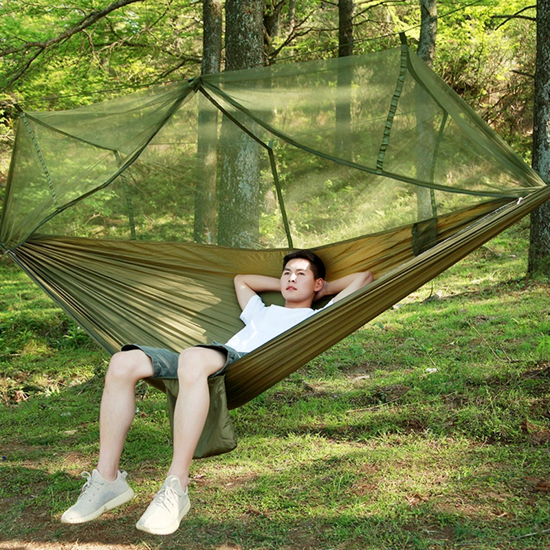 Portable Outdoor Camping Hammock With Mosquito Net Parachute Fabric Ultralight Hammocks Double Beds Hanging Swing Sleeping Bed
Portable Outdoor Camping Hammock With Mosquito Net Parachute Fabric Ultralight Hammocks Double Beds Hanging Swing Sleeping Bed