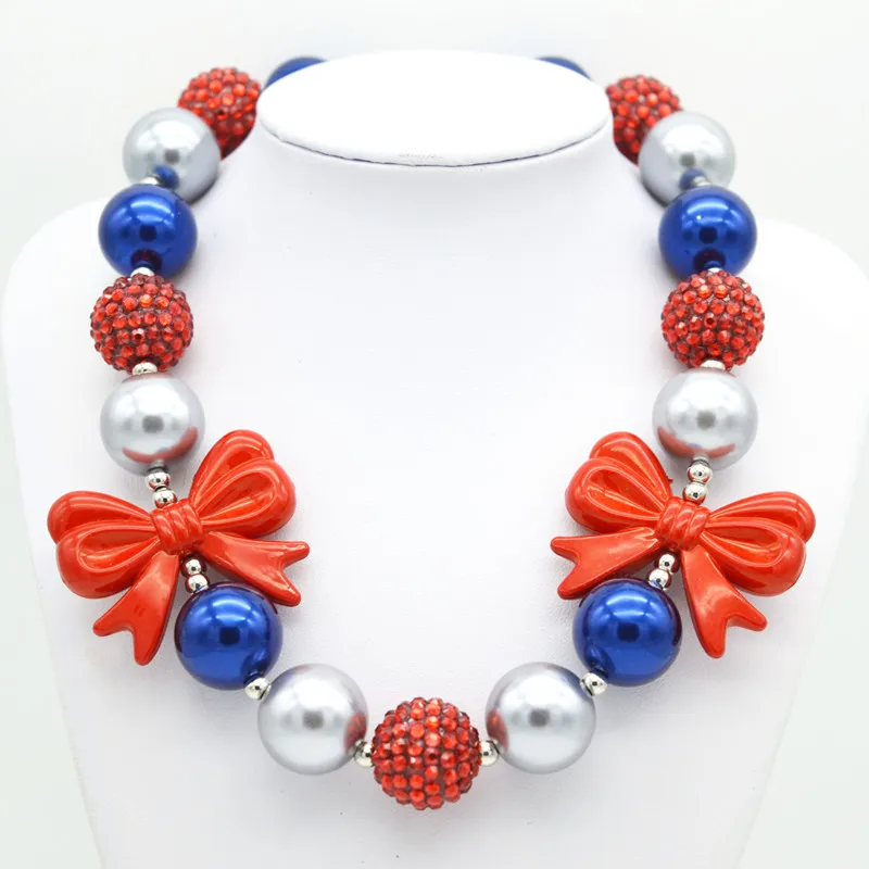 5pcs Kids Chunky Necklace New Baby Girls Bubblegum Beaded Choker Colar Princess Jewelry Children Chunky Necklace With Red Bow
5pcs Kids Chunky Necklace New Baby Girls Bubblegum Beaded Choker Colar Princess Jewelry Children Chunky Necklace With Red Bow