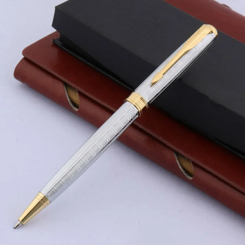 luxury High quality brand gift Ballpoint Pen Line Silver or golden piece Clip Metal signature men ink pen Office Supplies
luxury High quality brand gift Ballpoint Pen Line Silver or golden piece Clip Metal signature men ink pen Office Supplies