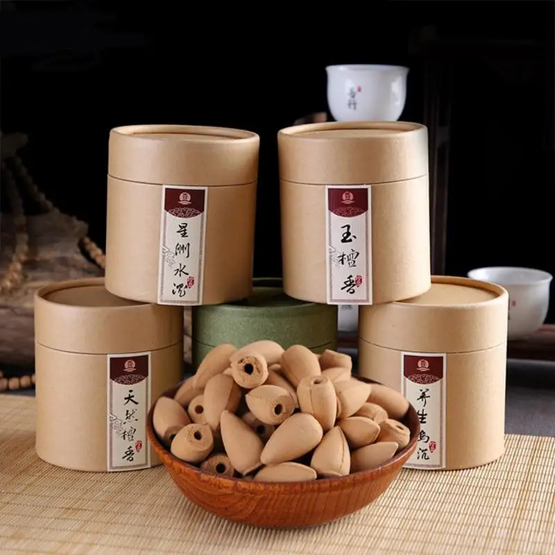 Approx 50pc/Box Sandalwood Backflow Incense Cones Natural Smoke Cone Backflow Incense Hollow Cones Handmade Tibetan Aromatherapy
Approx 50pc/Box Sandalwood Backflow Incense Cones Natural Smoke Cone Backflow Incense Hollow Cones Handmade Tibetan Aromatherapy