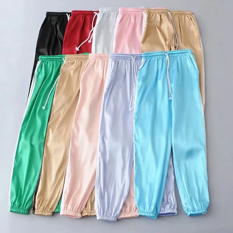 Stylish Drawstring Elastic waist Pants Capris Women Slacks Loose Trousers Joggers Striped Pants Sweatpants Streetwear
Stylish Drawstring Elastic waist Pants Capris Women Slacks Loose Trousers Joggers Striped Pants Sweatpants Streetwear