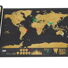 1 шт. миниатюрная карта мира со слойным покрытием 42 х30 см|poster