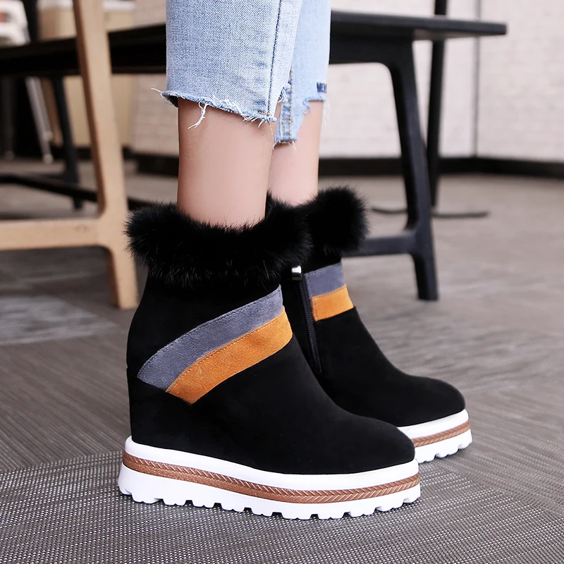 WETKISS Fur Flock Women Ankle Boots Zip Wedges Footwear Pointed Toe High Heels Female Boot Platform Casual Shoes Woman Winter
WETKISS Fur Flock Women Ankle Boots Zip Wedges Footwear Pointed Toe High Heels Female Boot Platform Casual Shoes Woman Winter