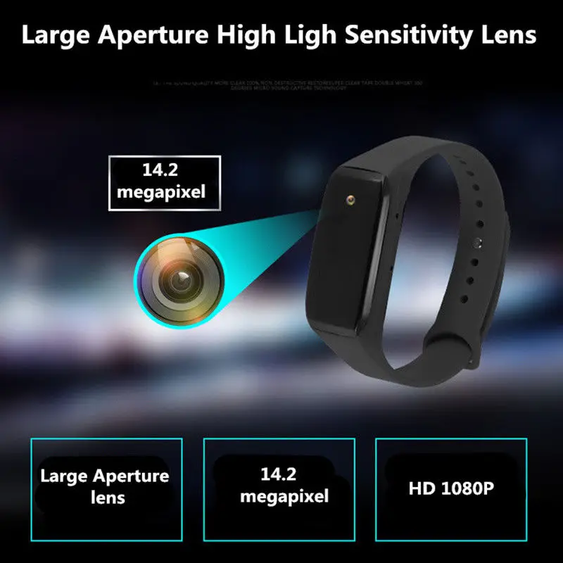 Браслет мини Камера Full HD 1080 P Micro Cam браслет 14 2 миллионов Пиксели объектив Носимых