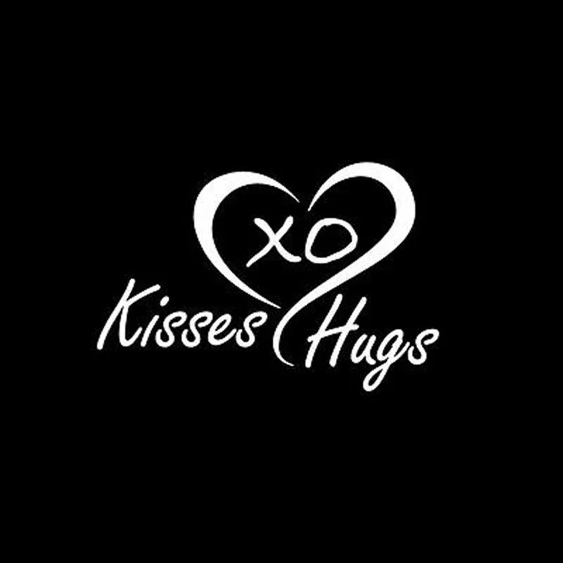 15X9.9CM KISSES AND HUGS Heart Cute Humor Car Sticker Vinyl Decal Car-styling S8-0191 
15X9.9CM KISSES AND HUGS Heart Cute Humor Car Sticker Vinyl Decal Car-styling S8-0191
