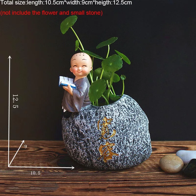 Creative Little Monk Flower Pots Succulent Plants Hydroponics Bonsai Garden Planters Home Indoor Office Desktop Pots for Flowers
Creative Little Monk Flower Pots Succulent Plants Hydroponics Bonsai Garden Planters Home Indoor Office Desktop Pots for Flowers