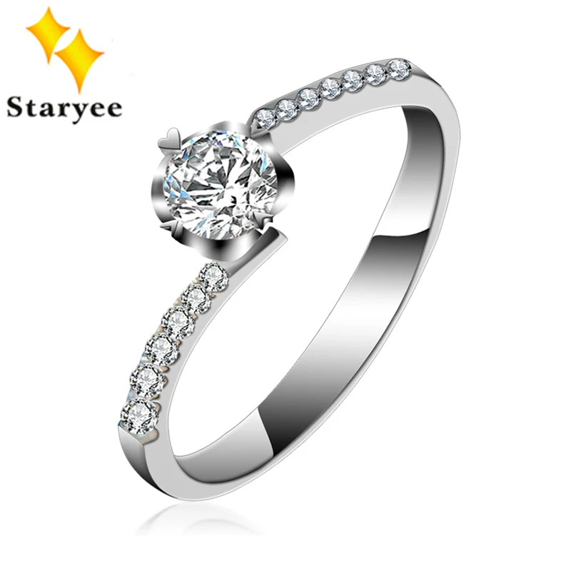 Moissanite Solitaire Engagement Rings For Women Certified 0.5 Carat VS D Forever One 18K Au750 Solid White Gold Diamond Accents
Moissanite Solitaire Engagement Rings For Women Certified 0.5 Carat VS D Forever One 18K Au750 Solid White Gold Diamond Accents
