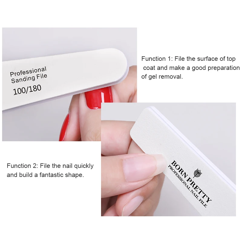 BORN PRETTY Nail File 100/180 Double Side Buffer Professional Washable Nail Sanding Grinding Polishing Nail Art Tool Manicure
BORN PRETTY Nail File 100/180 Double Side Buffer Professional Washable Nail Sanding Grinding Polishing Nail Art Tool Manicure