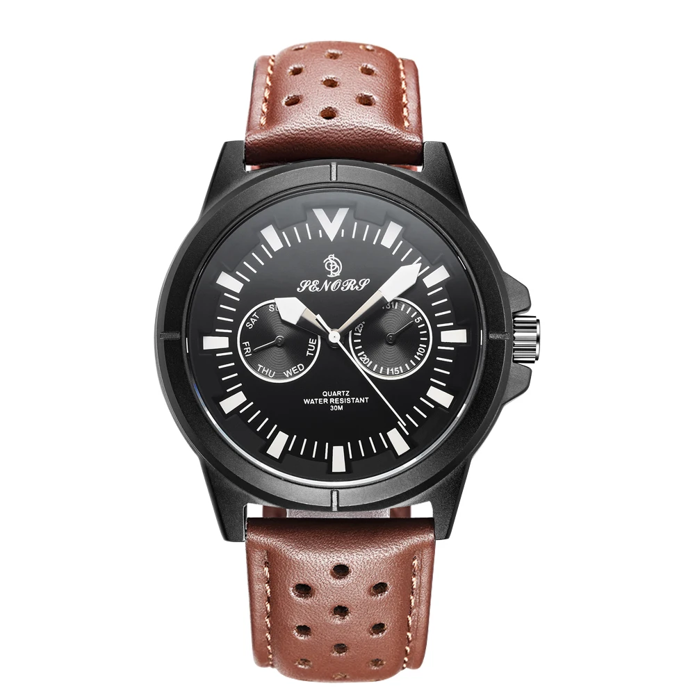 SENORS SN009 Men`s Watch Automatic Date Quartz Watches Men Waterproof 3ATM Wristwatches Men Genuine Leather Chronograph Clock
SENORS SN009 Men`s Watch Automatic Date Quartz Watches Men Waterproof 3ATM Wristwatches Men Genuine Leather Chronograph Clock