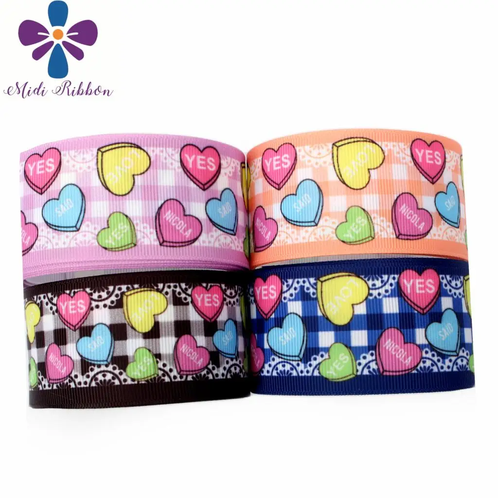 16mm-75mm Geometric Check Sweet Heart Lace Printed Grosgrain/Foe Ribbon DIY Hair Bowknots Party Decor 50yards/roll
16mm-75mm Geometric Check Sweet Heart Lace Printed Grosgrain/Foe Ribbon DIY Hair Bowknots Party Decor 50yards/roll