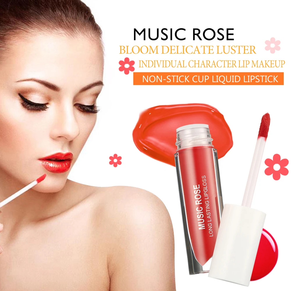 Music Rose Korea 24 Colors Liquid Lipstick Lip Gloss Women Makeup New 2019 Matte No Fading Moisturizer Hydrating | Красота и здоровье