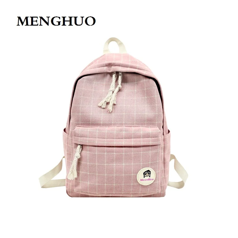 MENGHUO/2018 Новый хлопковый кожаный полосатый рюкзак на плечо и хорошего качества
