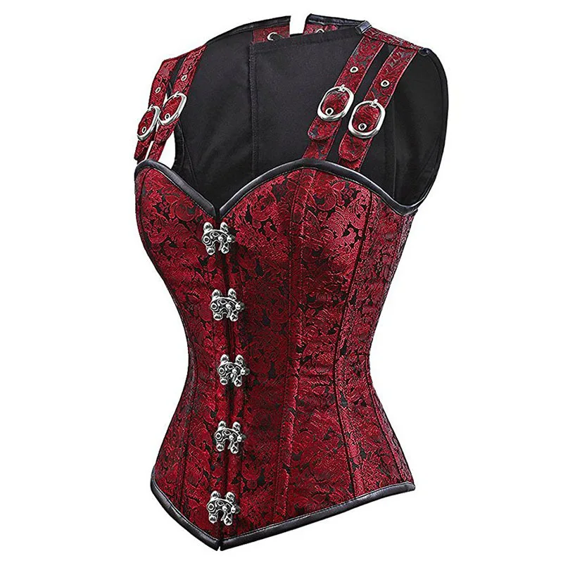 Corset Sexy Black Gothic Corset Overbust Steampunk Clothing Corsets and Bustiers Strap Bustier Gothic Retro Corselet Espartilho
Corset Sexy Black Gothic Corset Overbust Steampunk Clothing Corsets and Bustiers Strap Bustier Gothic Retro Corselet Espartilho